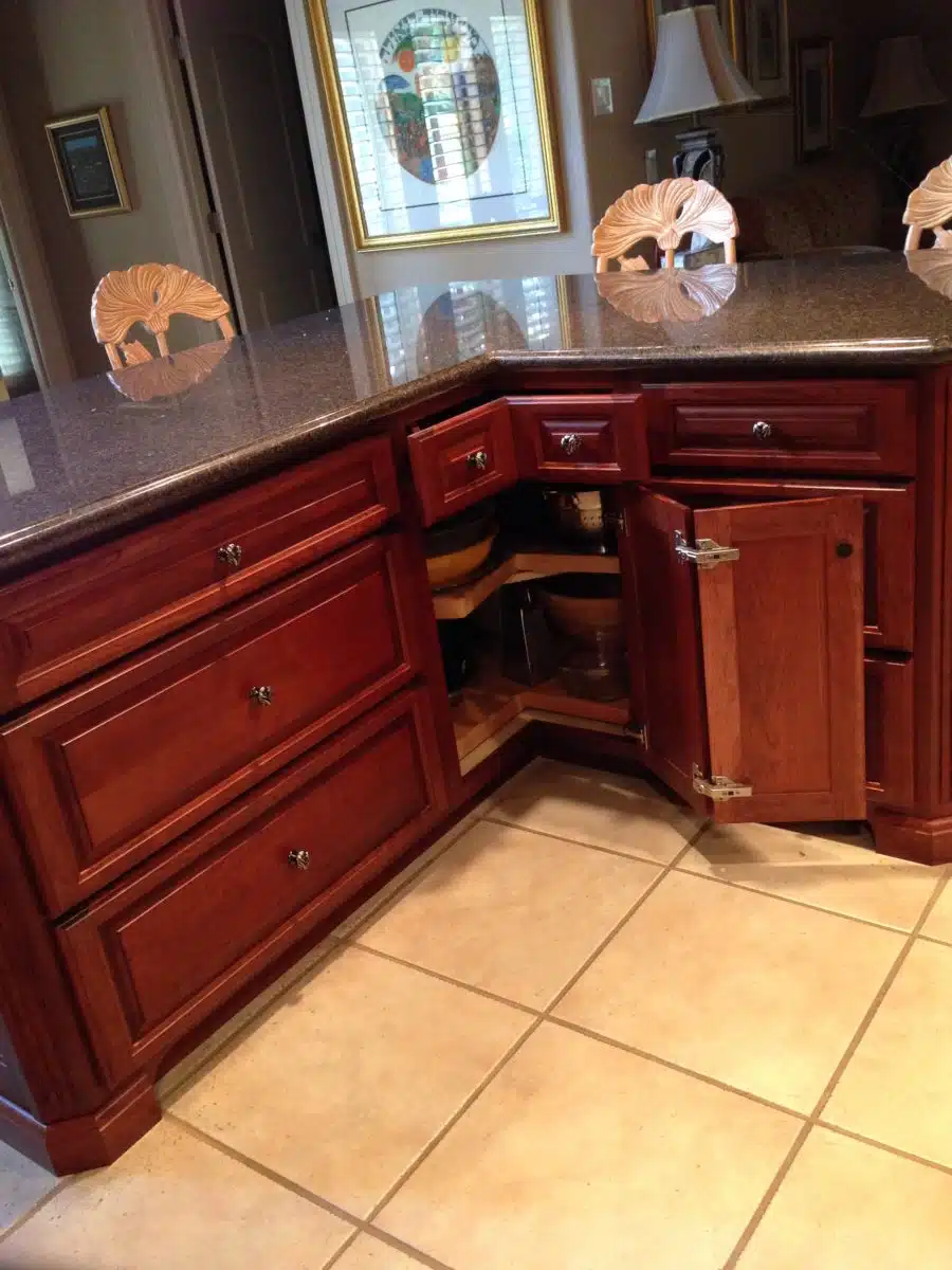 Katy, TX Amish corner cabinet